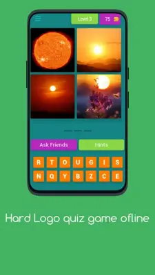 Hard Logo quiz game ofline android App screenshot 2